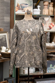 Flying Mallard Ducks Embroidered Camo Crewneck Sweatshirt Fashion City