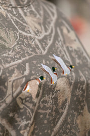 Flying Mallard Ducks Embroidered Camo Crewneck Sweatshirt Fashion City