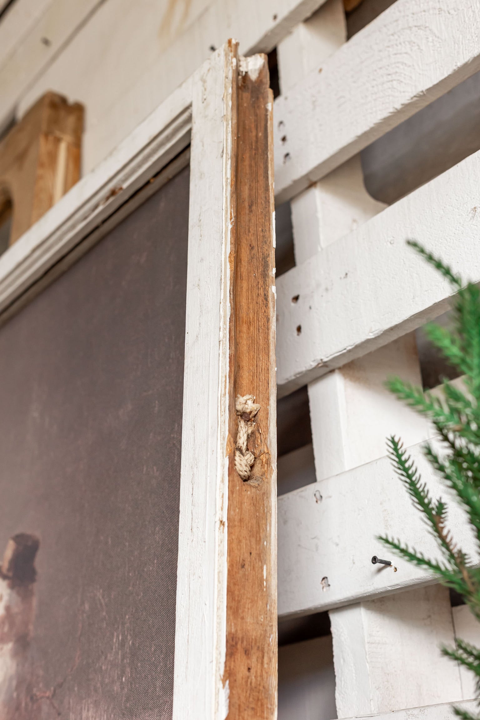 Salvaged Framed Snowman Canvas The Little Burlap Barn