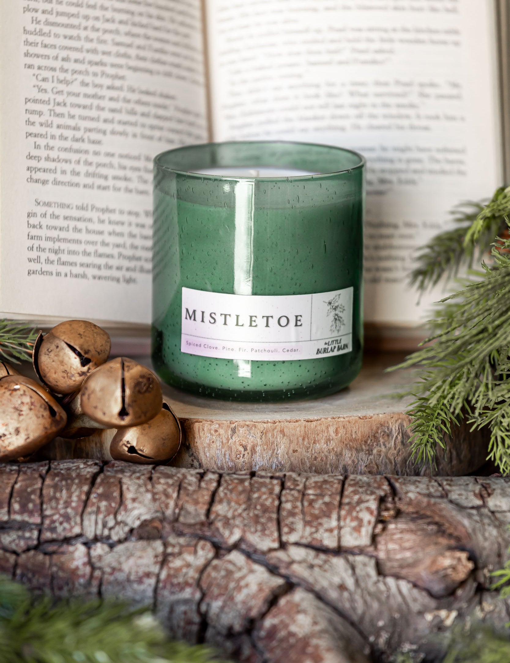 Mistletoe Olive Seeded Candle The Little Burlap Barn