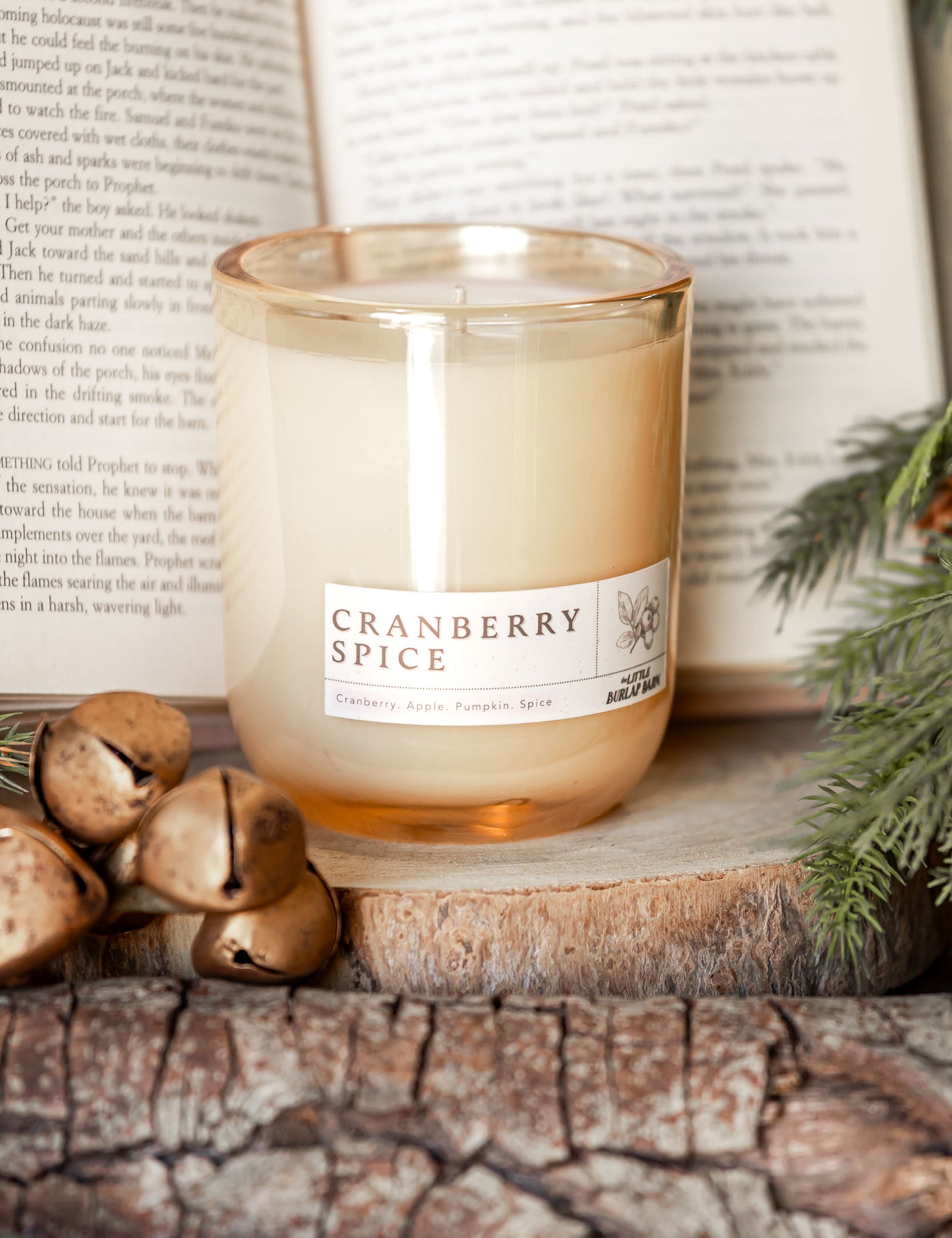 Cranberry Spice Champagne Glow Candle The Little Burlap Barn