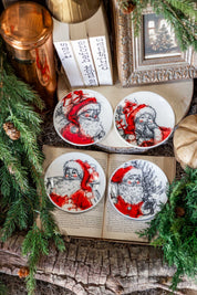 Stoneware Retro Santa Dish Creative Co-Op