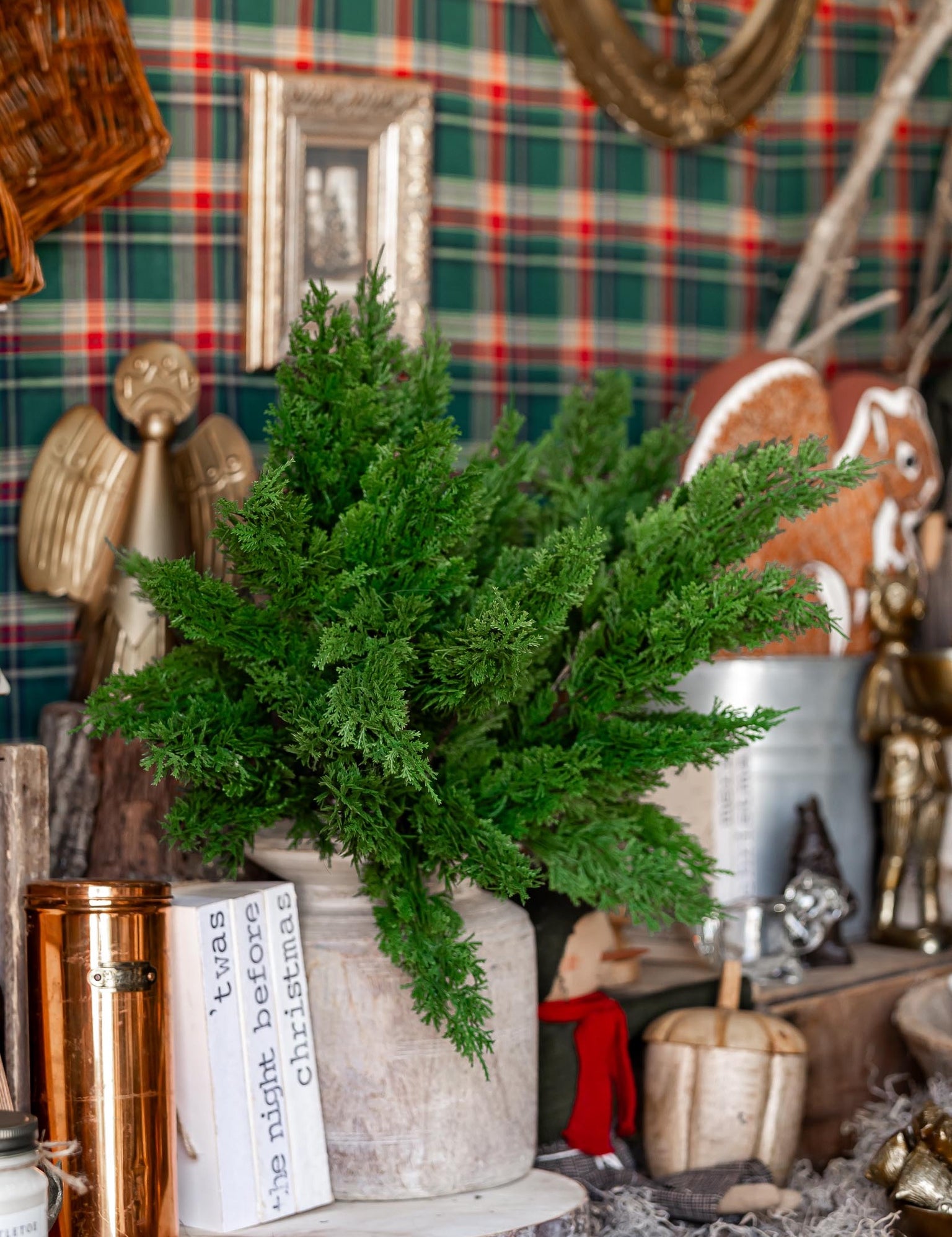 Green Cedar Stem Raz Imports