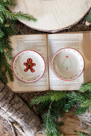 Hand-Painted Stoneware Holiday Dish Creative Co-Op