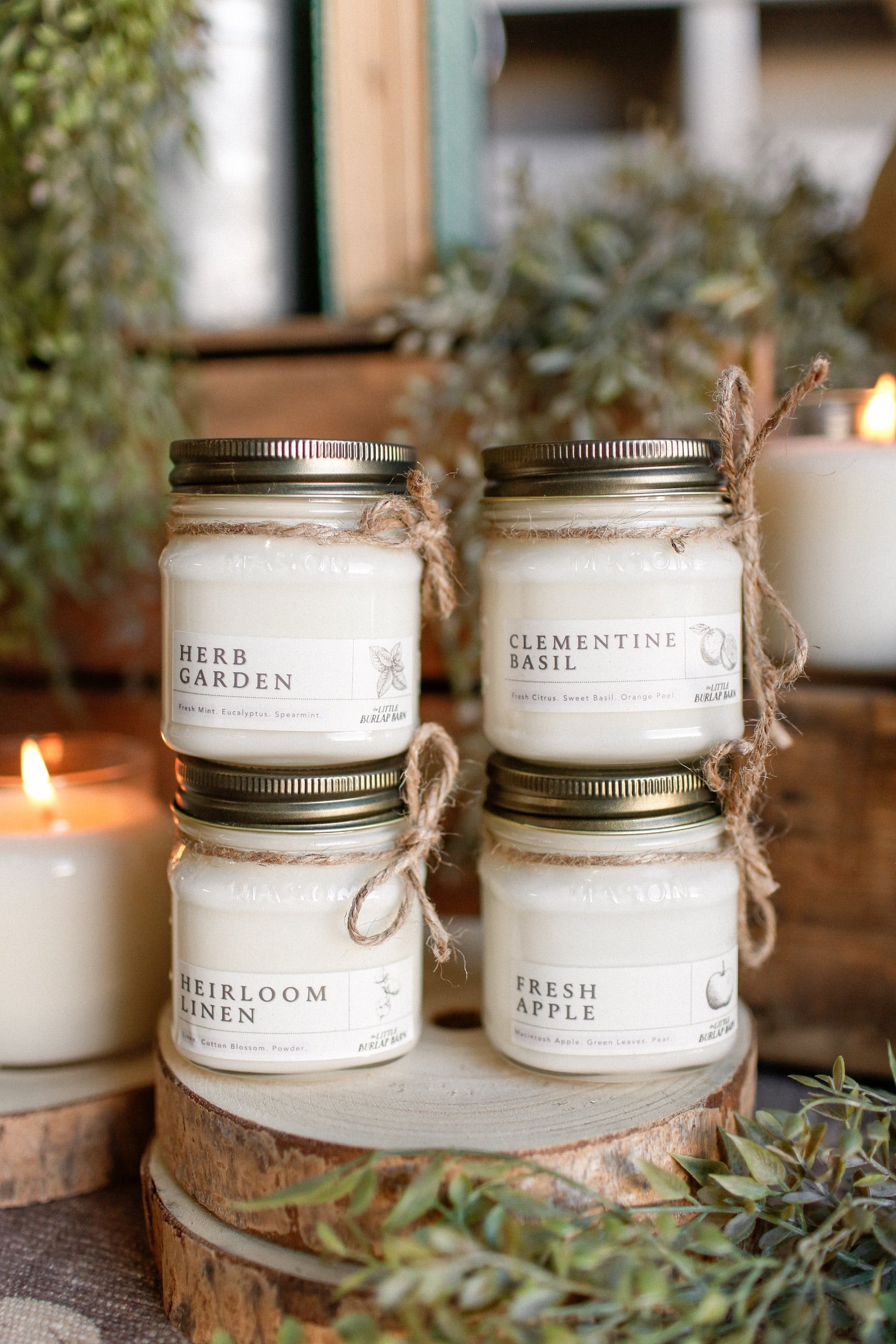 Mason Jar Candle-Heirloom Linen
