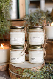 Mason Jar Candle-Heirloom Linen