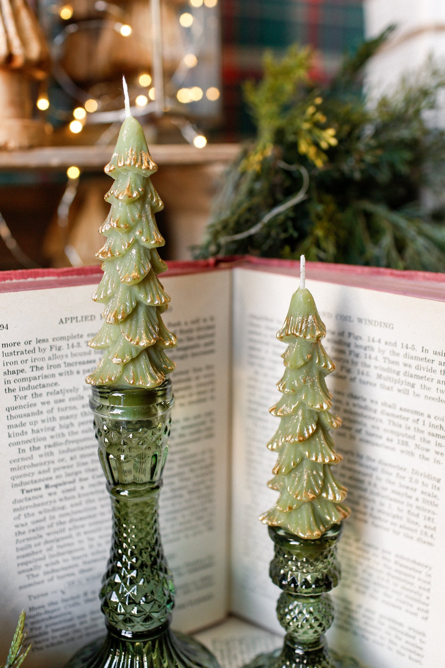 Mini Evergreen Tree Taper Candles