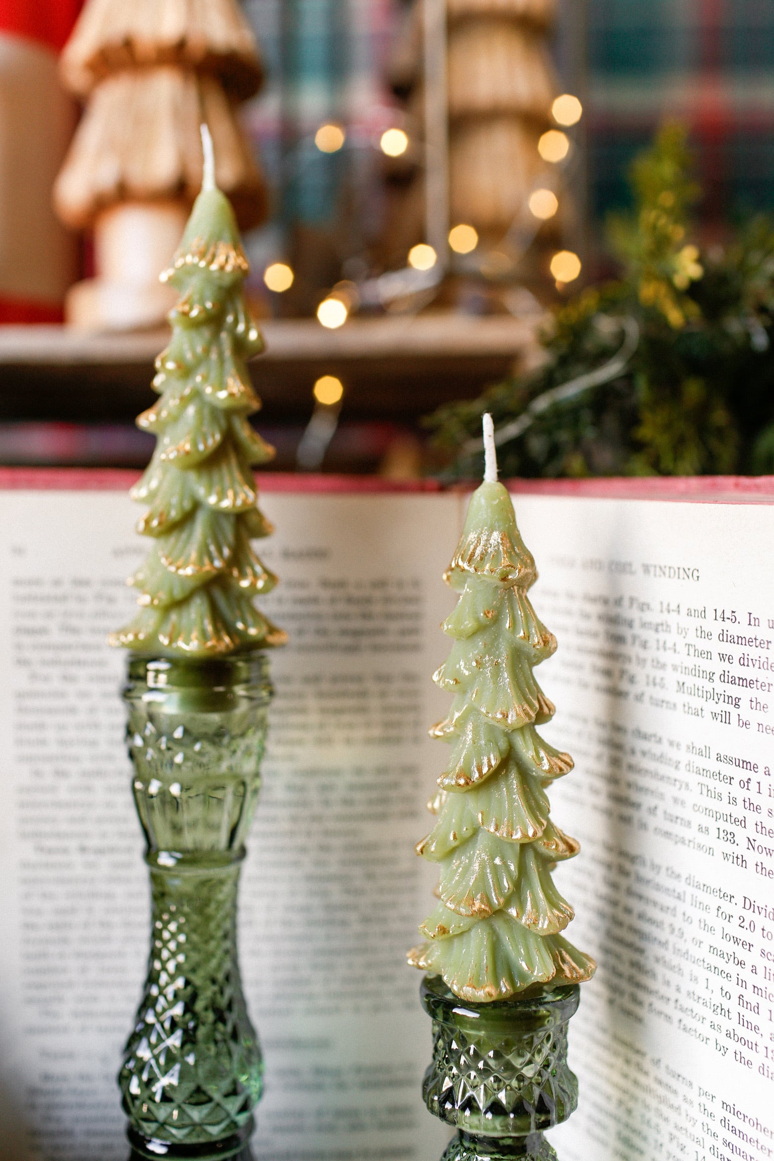 Mini Evergreen Tree Taper Candles
