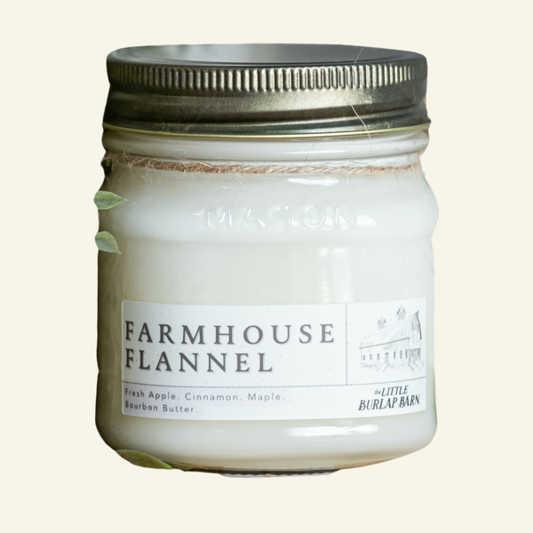 Farmhouse Flannel Mason Jar Candle