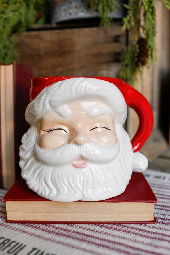 Cheery Santa Vase