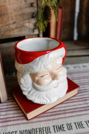 Cheery Santa Vase