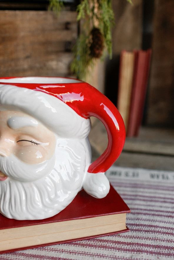 Cheery Santa Vase