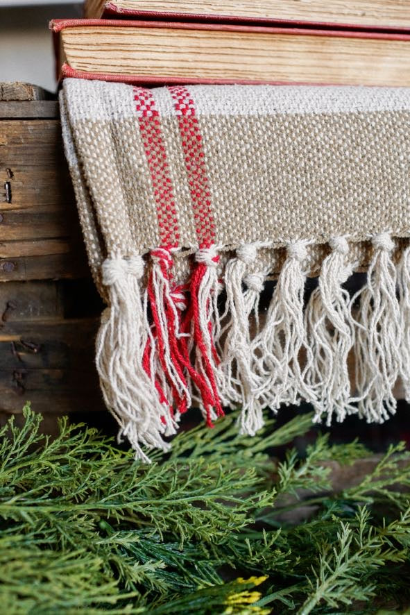Christmas Plaid Fringed Runner
