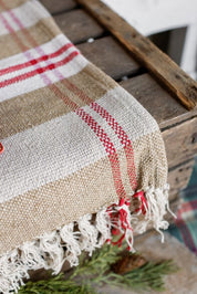 Christmas Plaid Fringed Runner