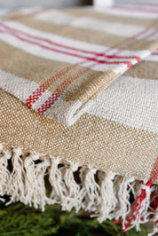 Christmas Plaid Fringed Runner