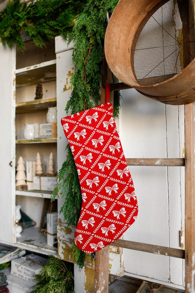 Red Bow Stocking