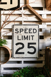 "Speed Limit 25" Street Sign (L)