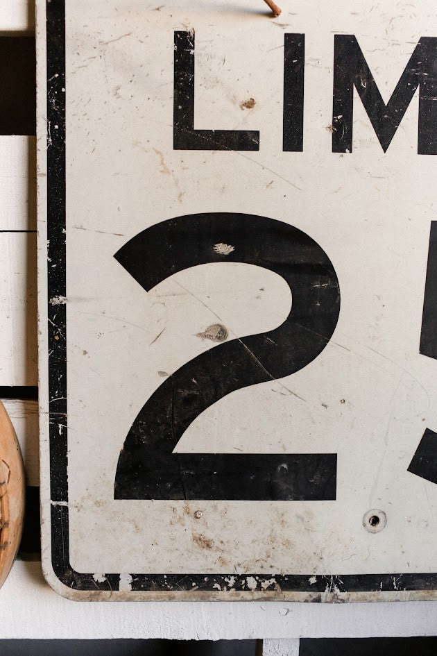 "Speed Limit 25" Street Sign (L)