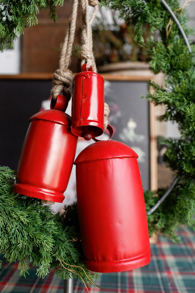 Aged Red Bells (Set of 3)