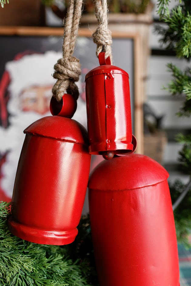 Aged Red Bells (Set of 3)