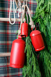 Aged Red Bells (Set of 3)
