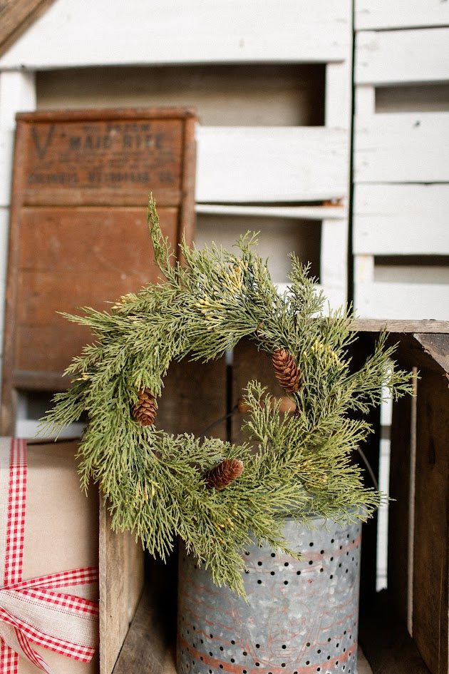 Alpine Cedar Mini Wreath
