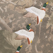 Flying Mallard Ducks Embroidered Camo Crewneck Sweatshirt Fashion City