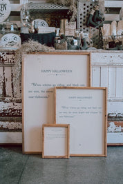 Handmade "Happy Halloween" Framed Sign