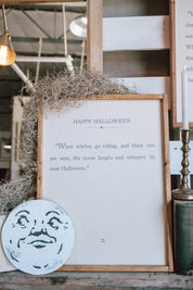 Handmade "Happy Halloween" Framed Sign